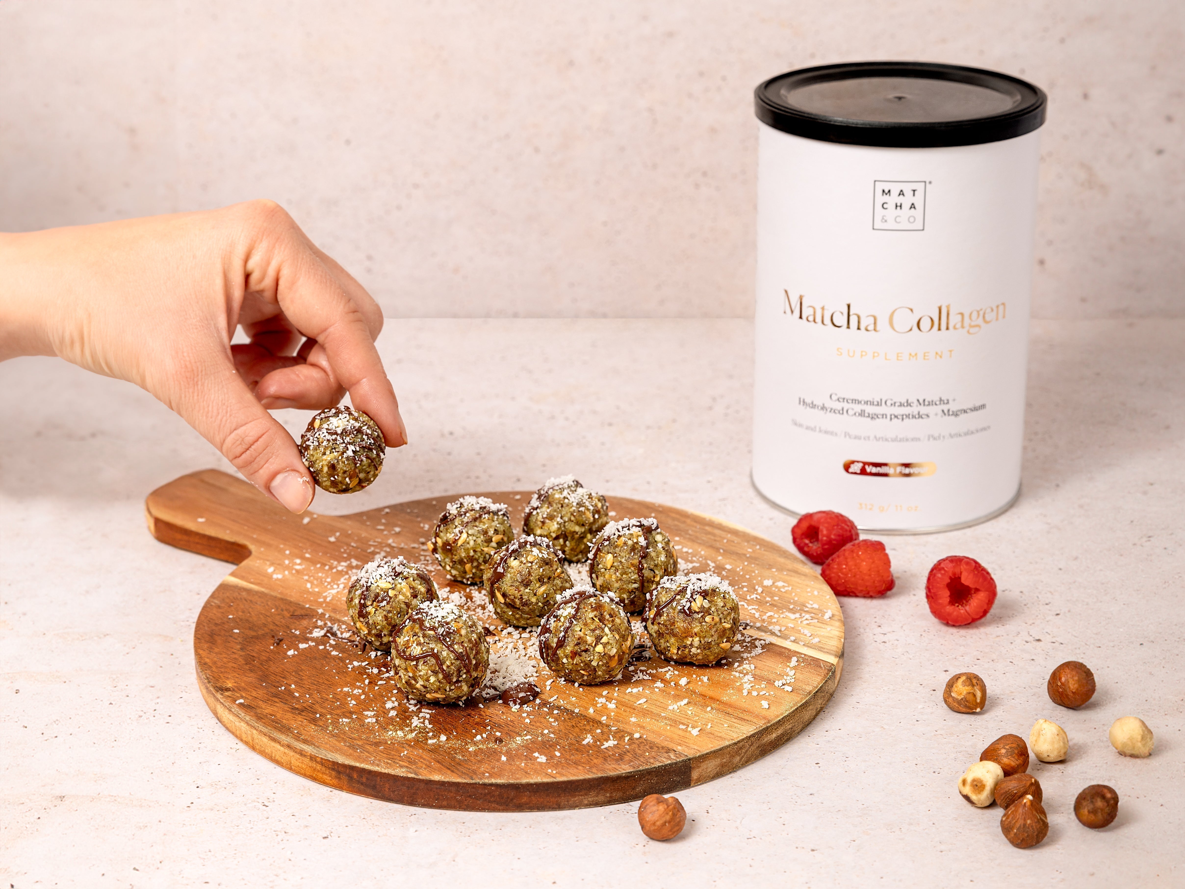 Energy balls with Matcha Collagen – Matcha & CO
